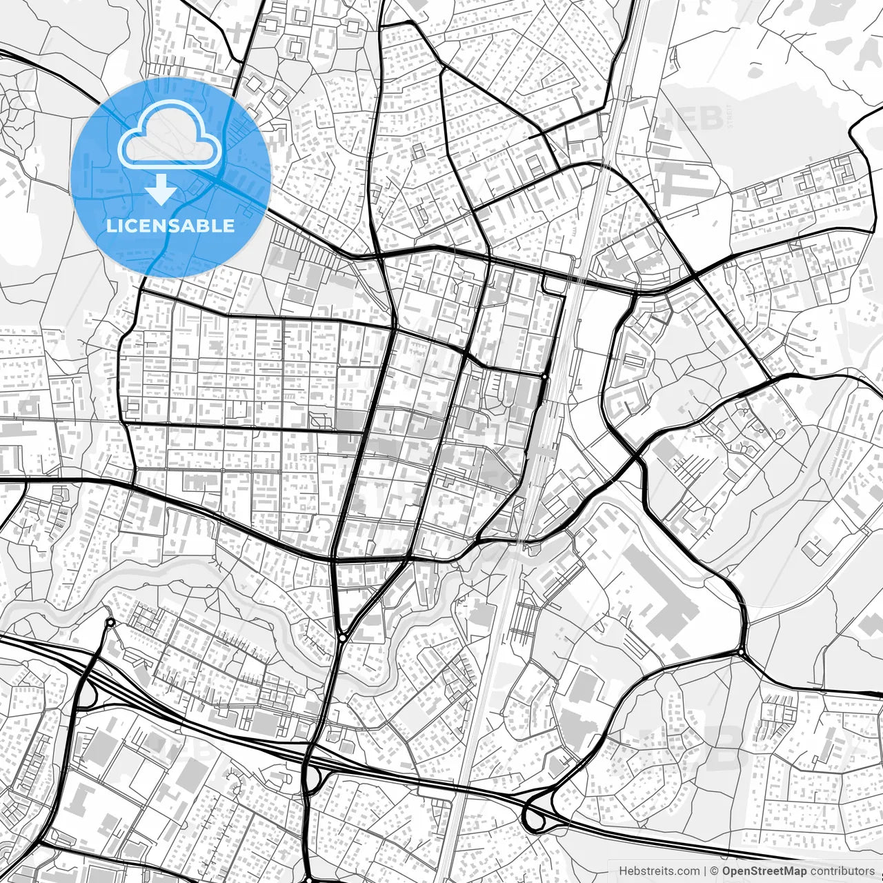 Downtown map of Vantaa, Finland