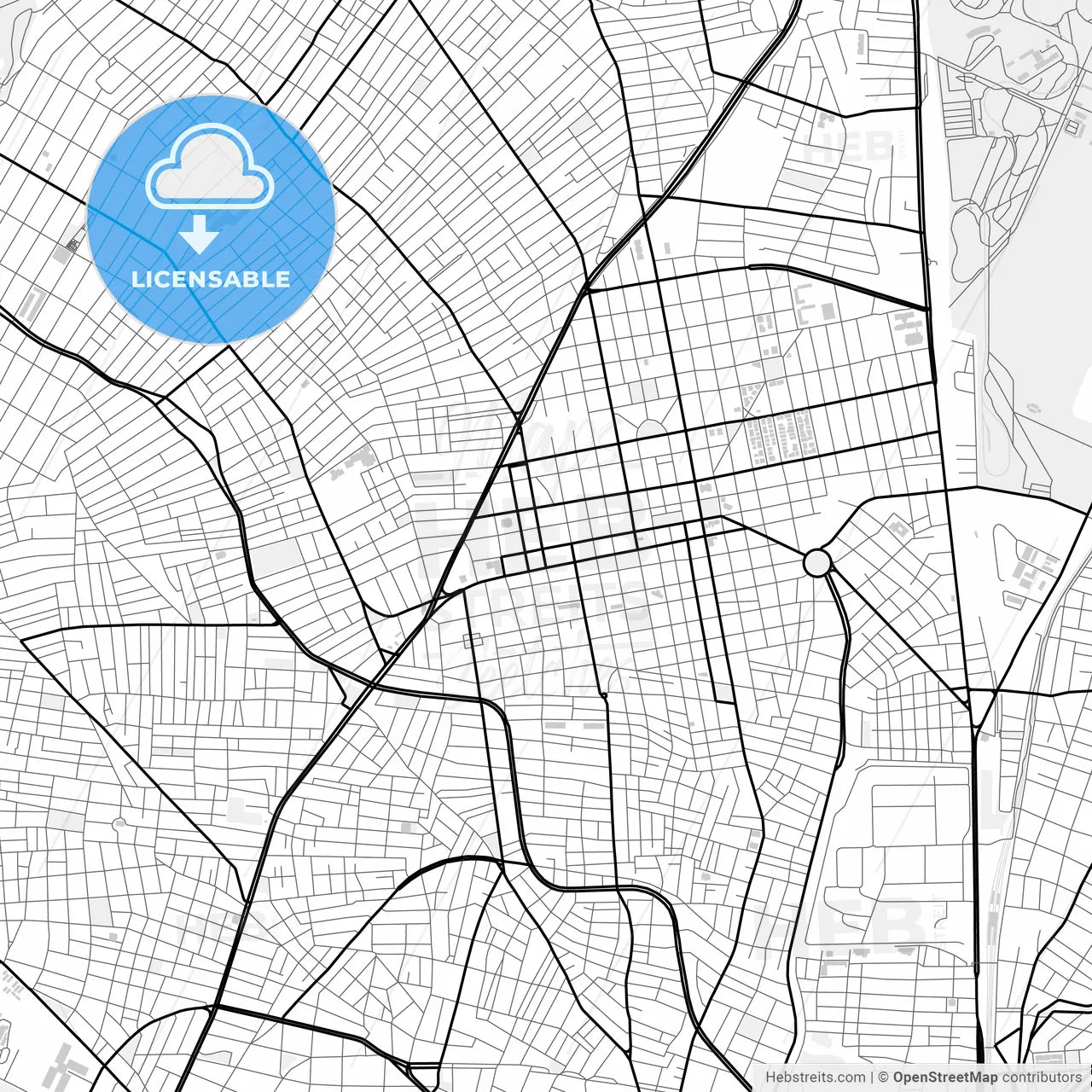 Downtown map of Ilio, Greece