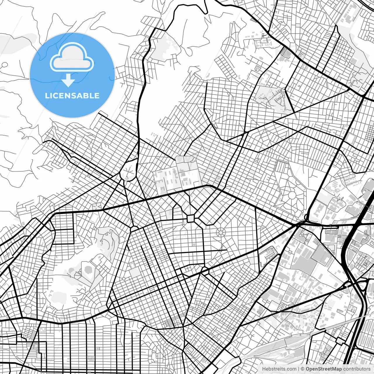 Downtown map of Korydallos, Greece