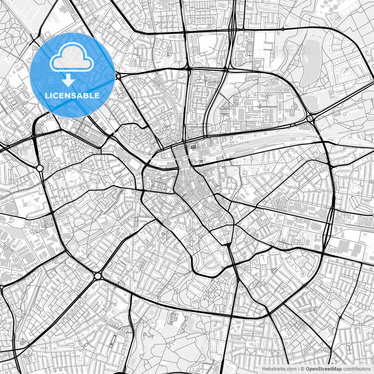 Downtown map of Eindhoven, Netherlands
