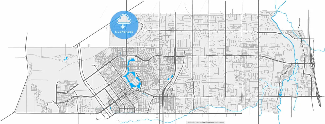 South Jordan, Utah, United States, high resolution vector map - Instant download PDF and JPG