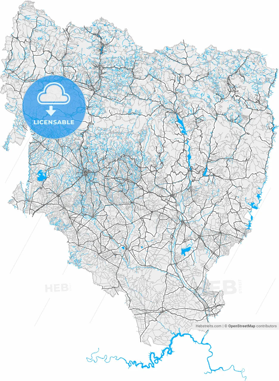 Huesca, Spain, high resolution vector map - Instant download PDF and JPG