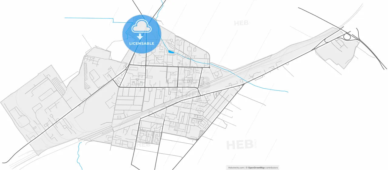 Vyshneve, Kyiv Oblast, Ukraine, high resolution vector map - Instant download PDF and JPG
