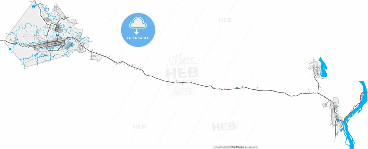 Novy Urengoy, Yamalo-Nenets Autonomous Okrug, Russia, high resolution vector map - Instant download PDF and JPG