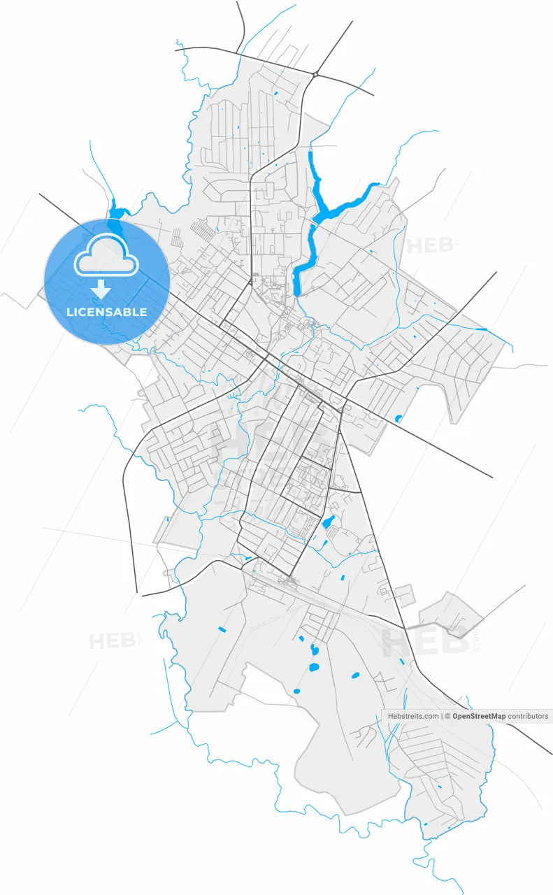 Horki, Rajon, Belarus, high resolution vector map - Instant download PDF and JPG