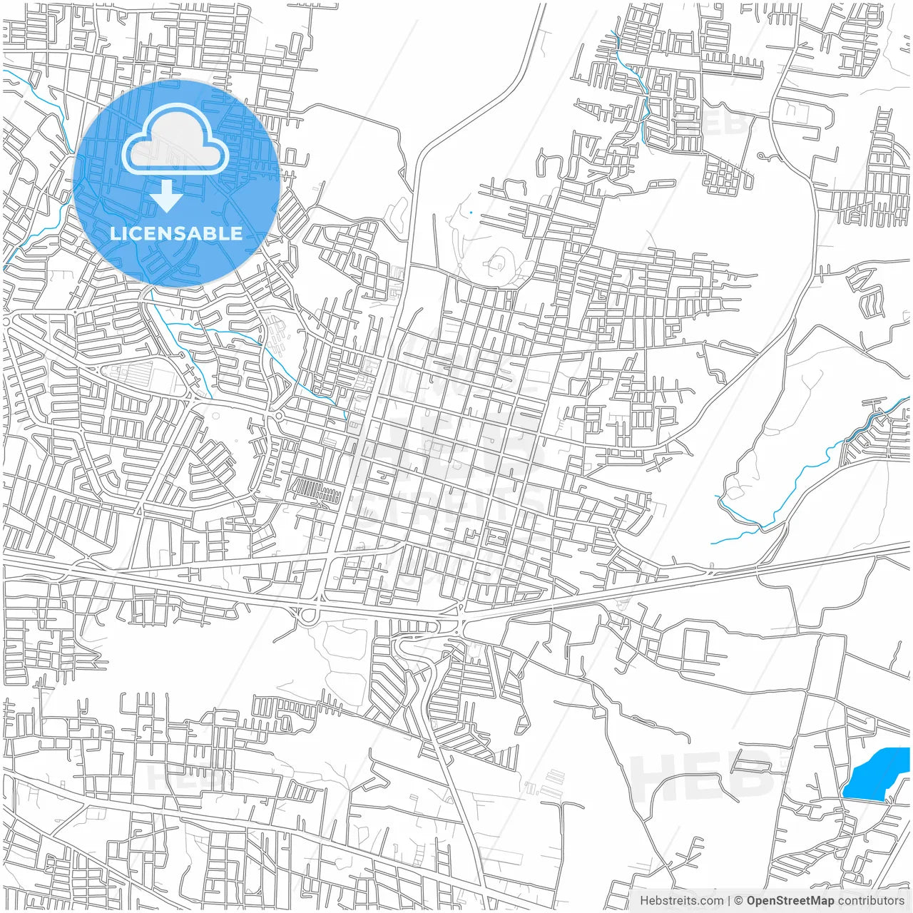 Tonalá, Jalisco, Mexico, city map with high resolution roads.