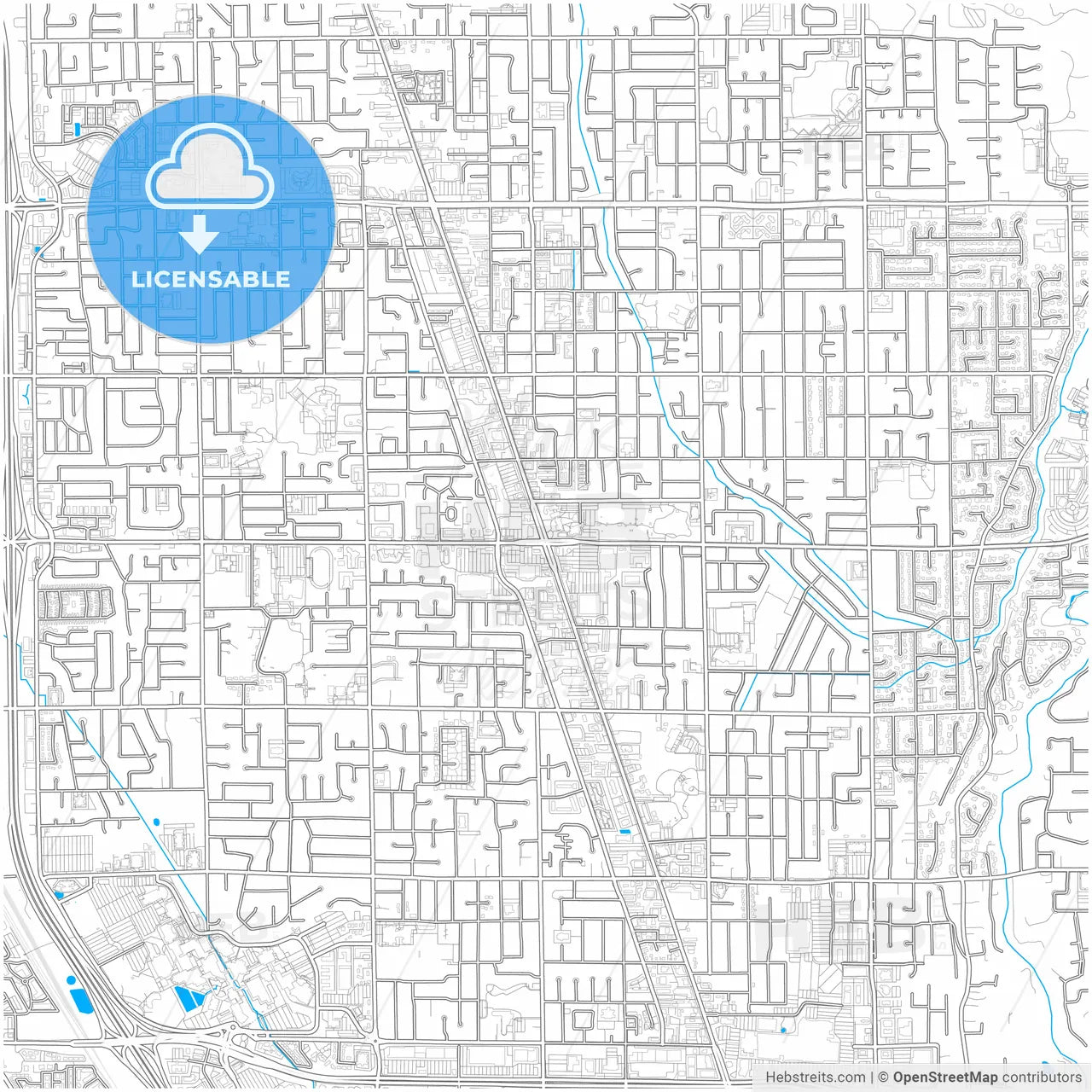 Orem, Utah, United States, city map with high resolution roads.