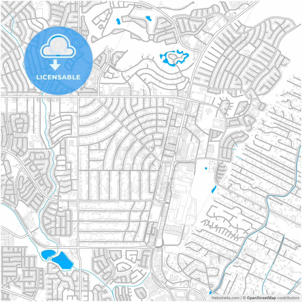 Rio Rancho, New Mexico, United States, city map with high resolution roads.