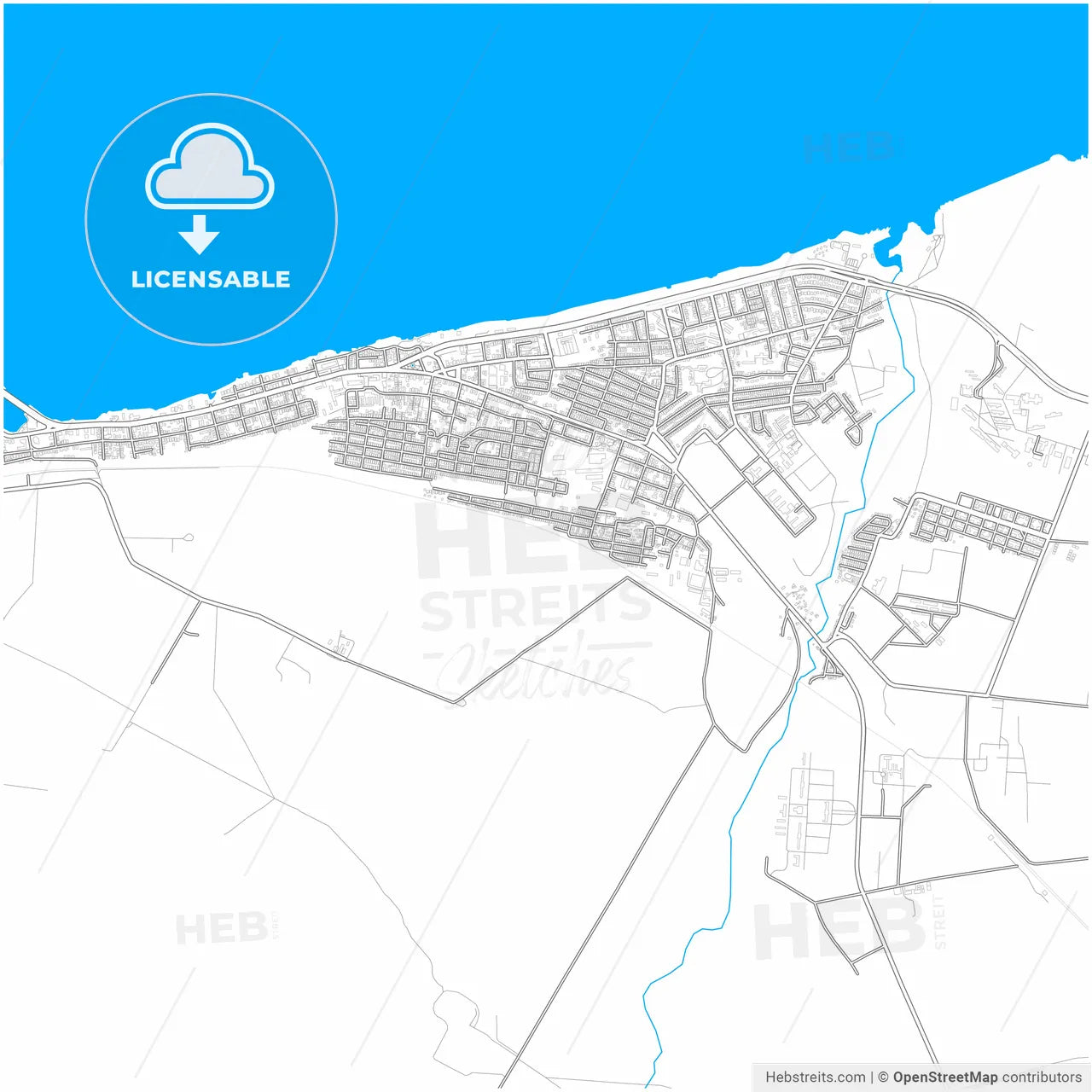 Matanzas, Matanzas, Cuba, city map with high resolution roads.