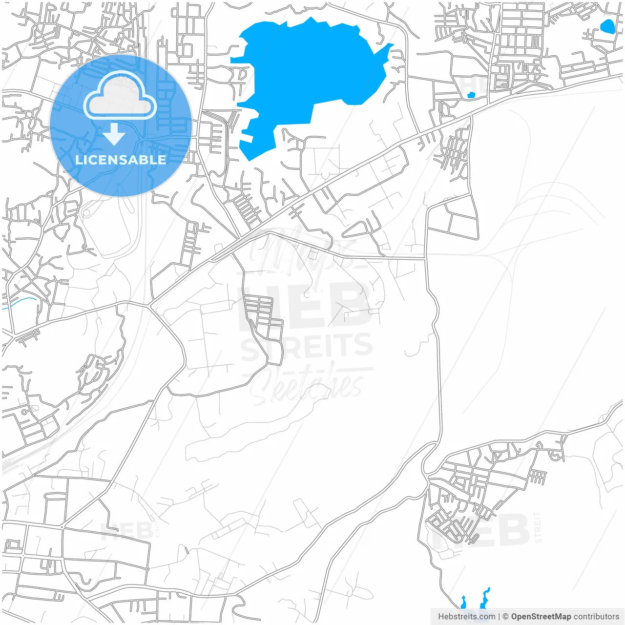 Jabalpur, Madhya Pradesh, India, city map with high resolution roads.