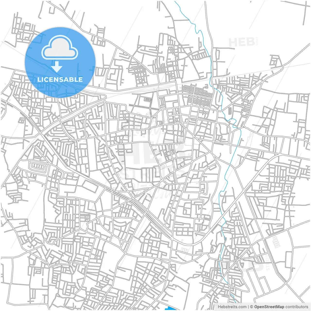 Jalgaon, Maharashtra, India, city map with high resolution roads.