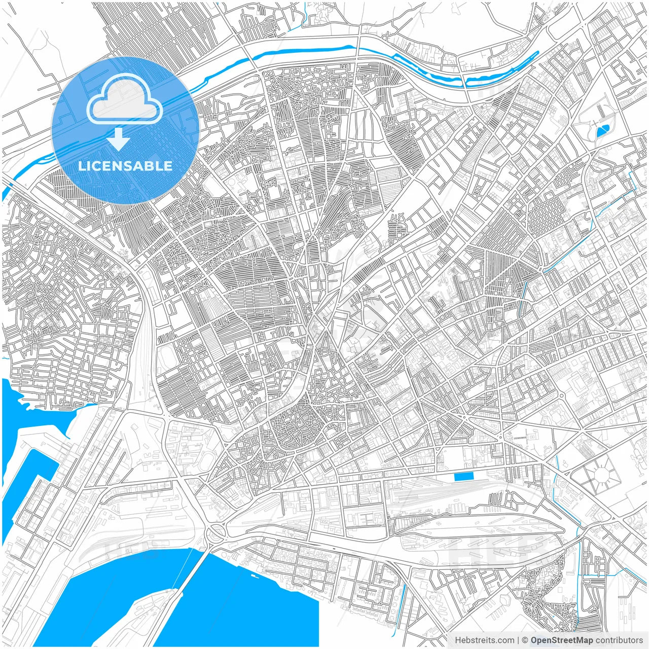 Karachi, Sindh, Pakistan, city map with high resolution roads.