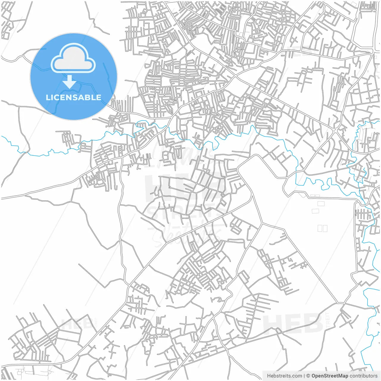 Rawalpindi, Punjab, Pakistan, city map with high resolution roads.