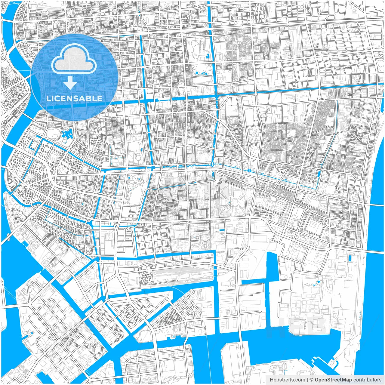 Kōtō, Tokyo, Japan, city map with high resolution roads.
