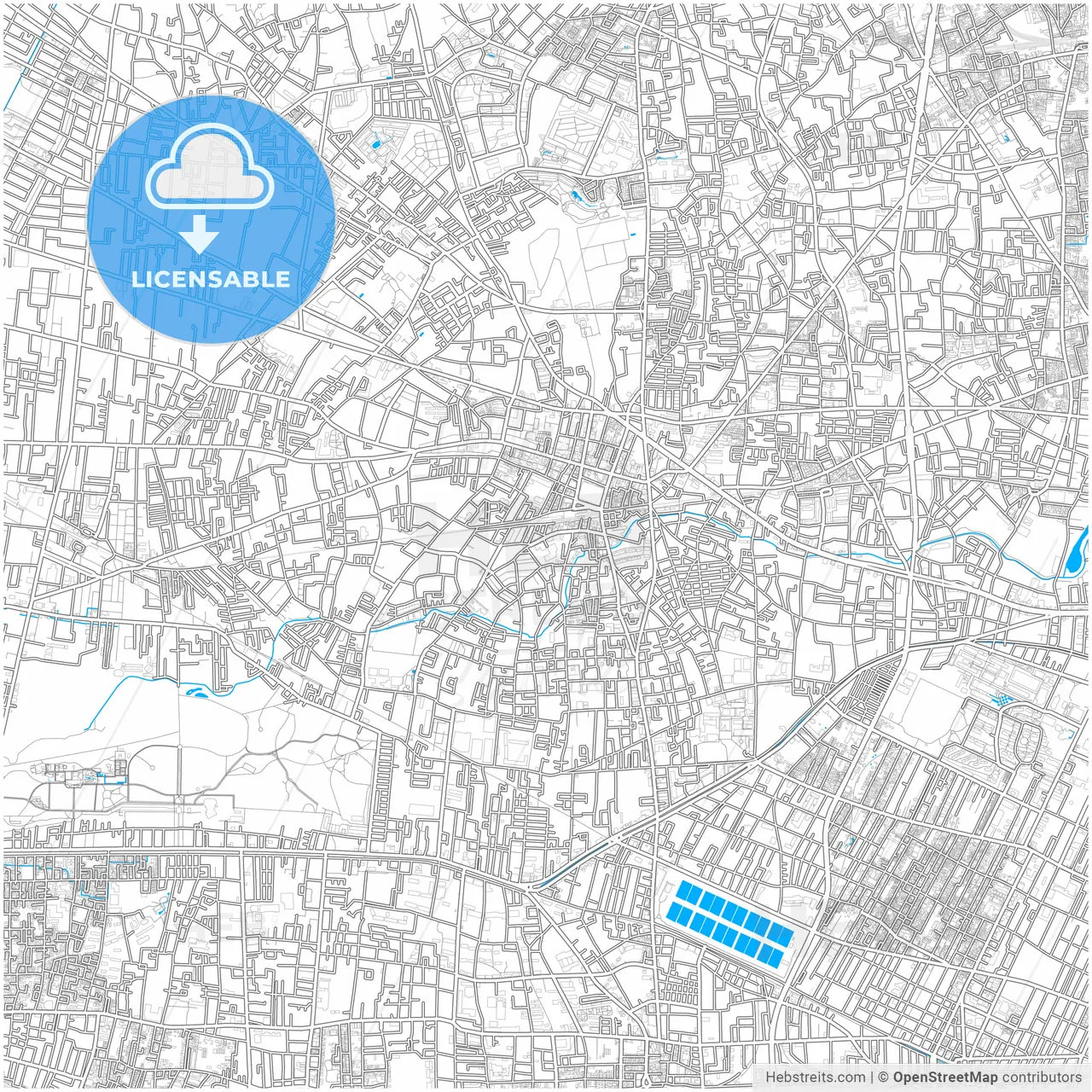 Nishitōkyō, Tokyo, Japan, city map with high resolution roads.