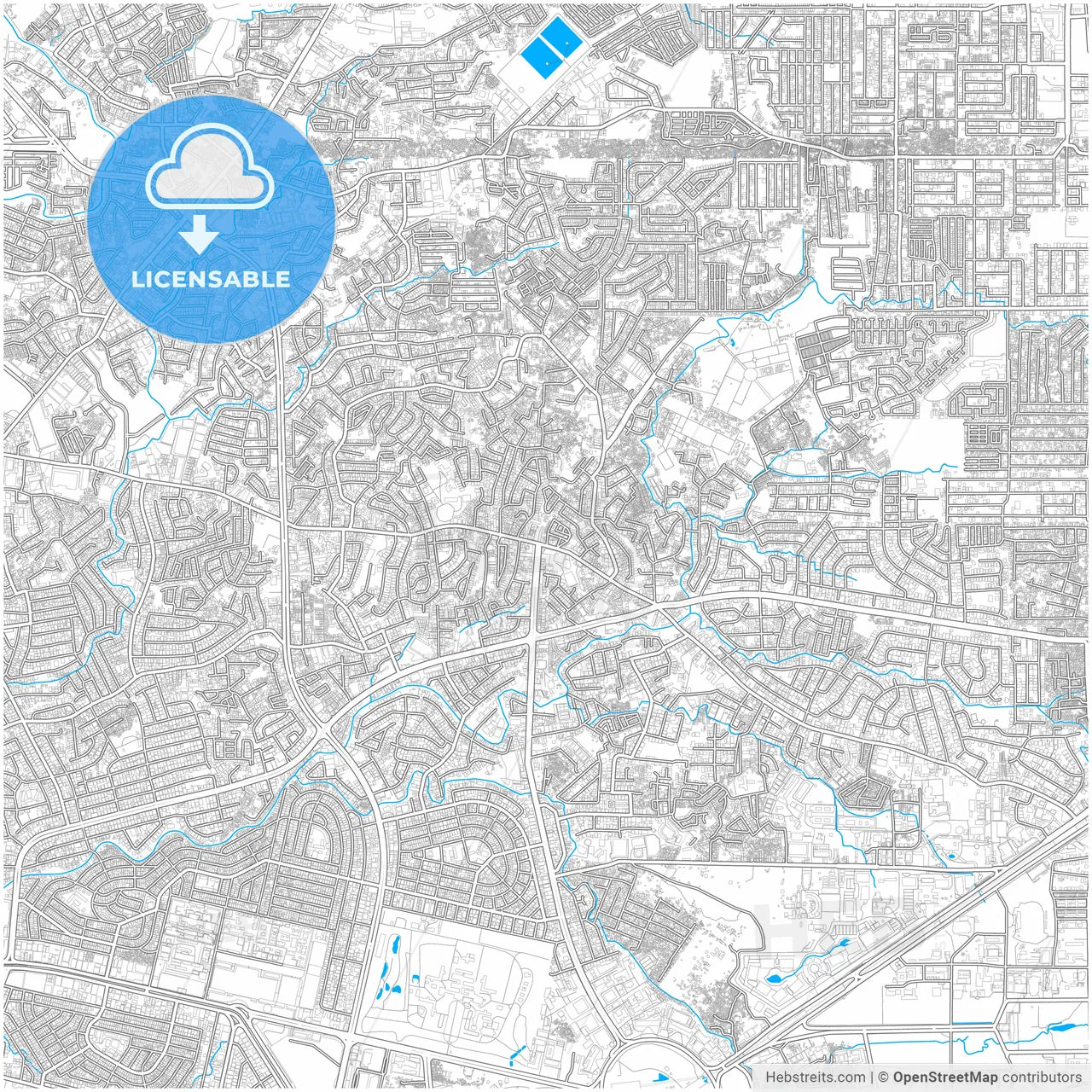 Quezon City, Philippines, city map with high resolution roads.
