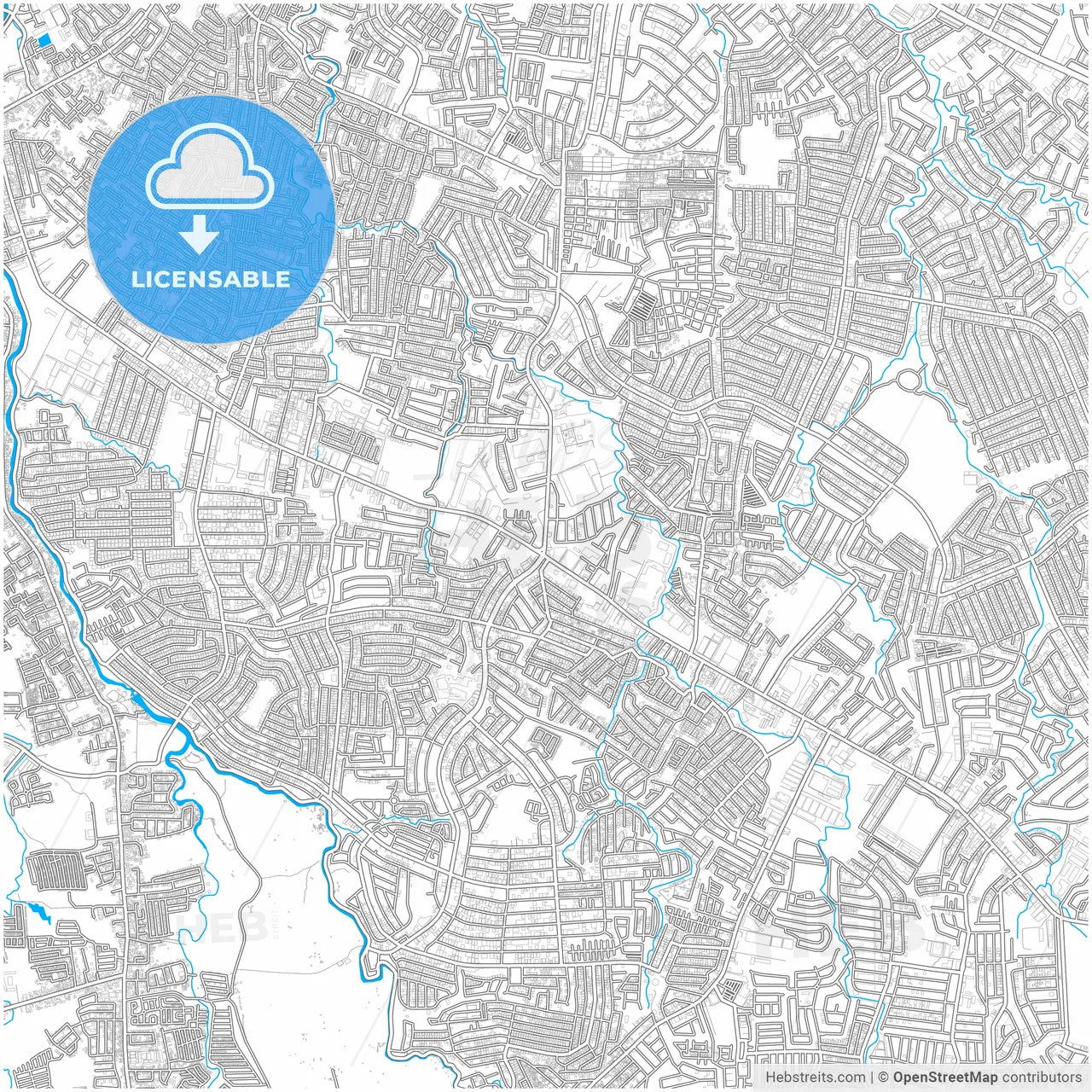 Las Piñas, Philippines, city map with high resolution roads.