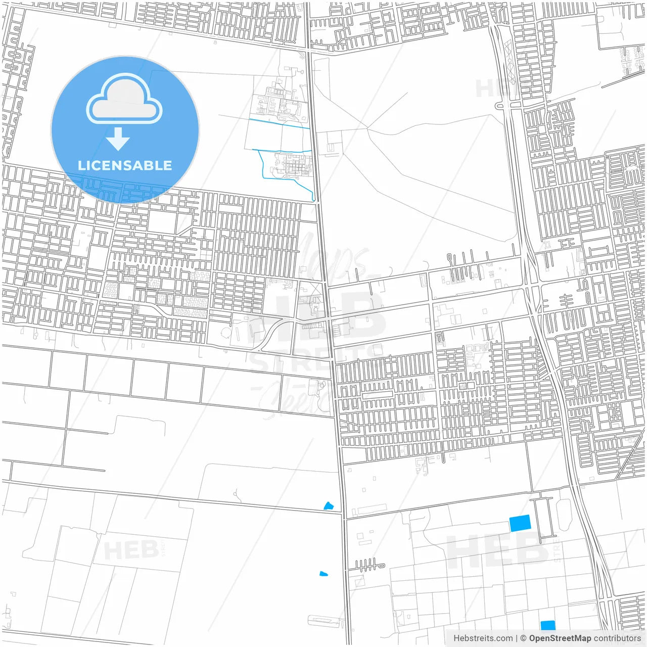 La Pintana, Chile, city map with high resolution roads.