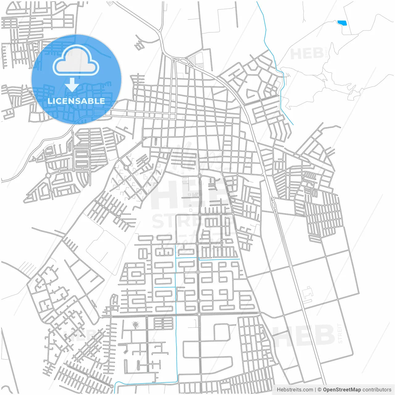 Cagua, Venezuela, city map with high resolution roads.