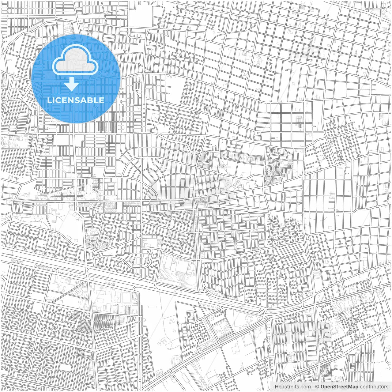Lo Prado, Chile, city map with high resolution roads.