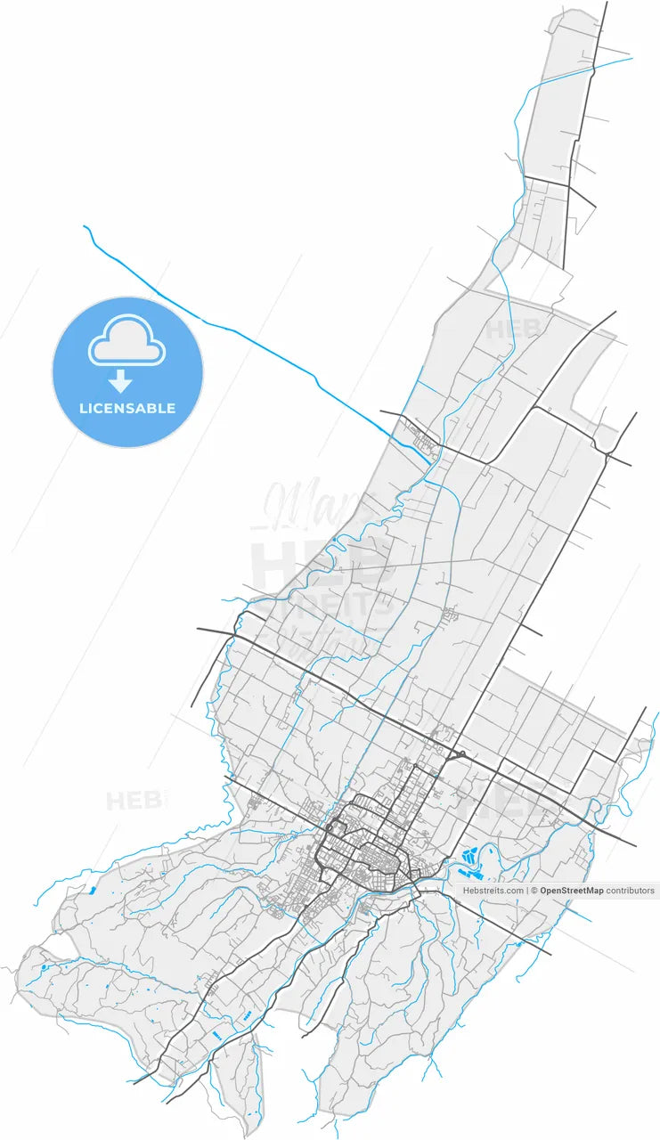 Imola, Emilia-Romagna, Italy, high resolution vector map - Instant download PDF and JPG