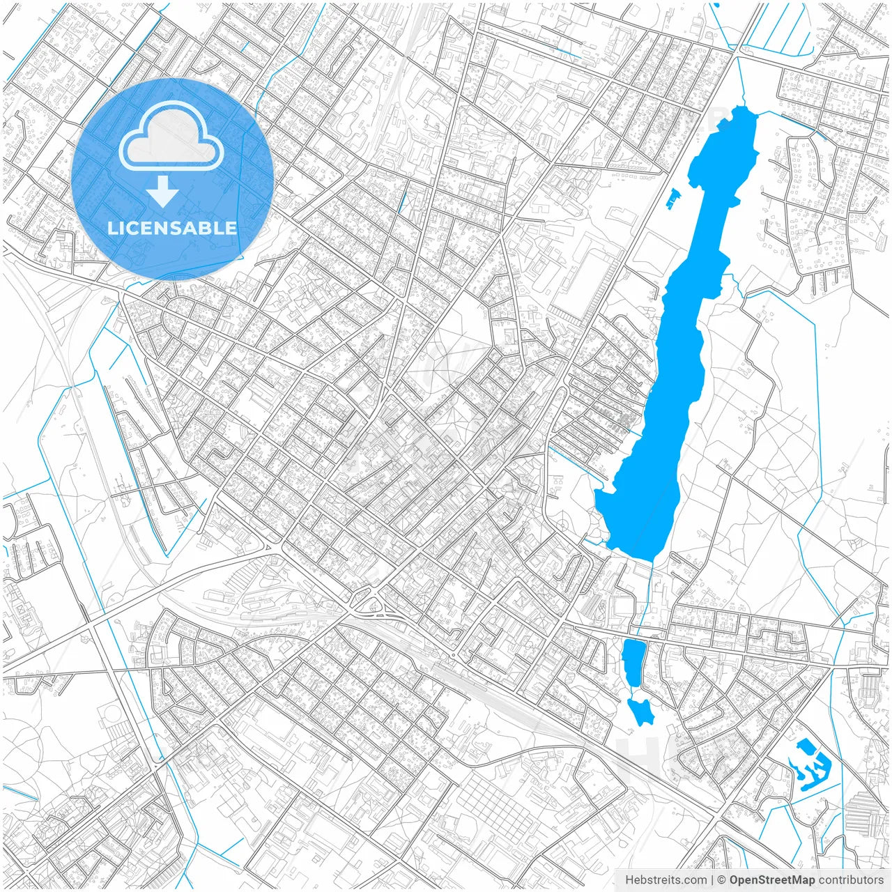 Šiauliai, Šiauliai County, Lithuania, city map with high resolution roads.