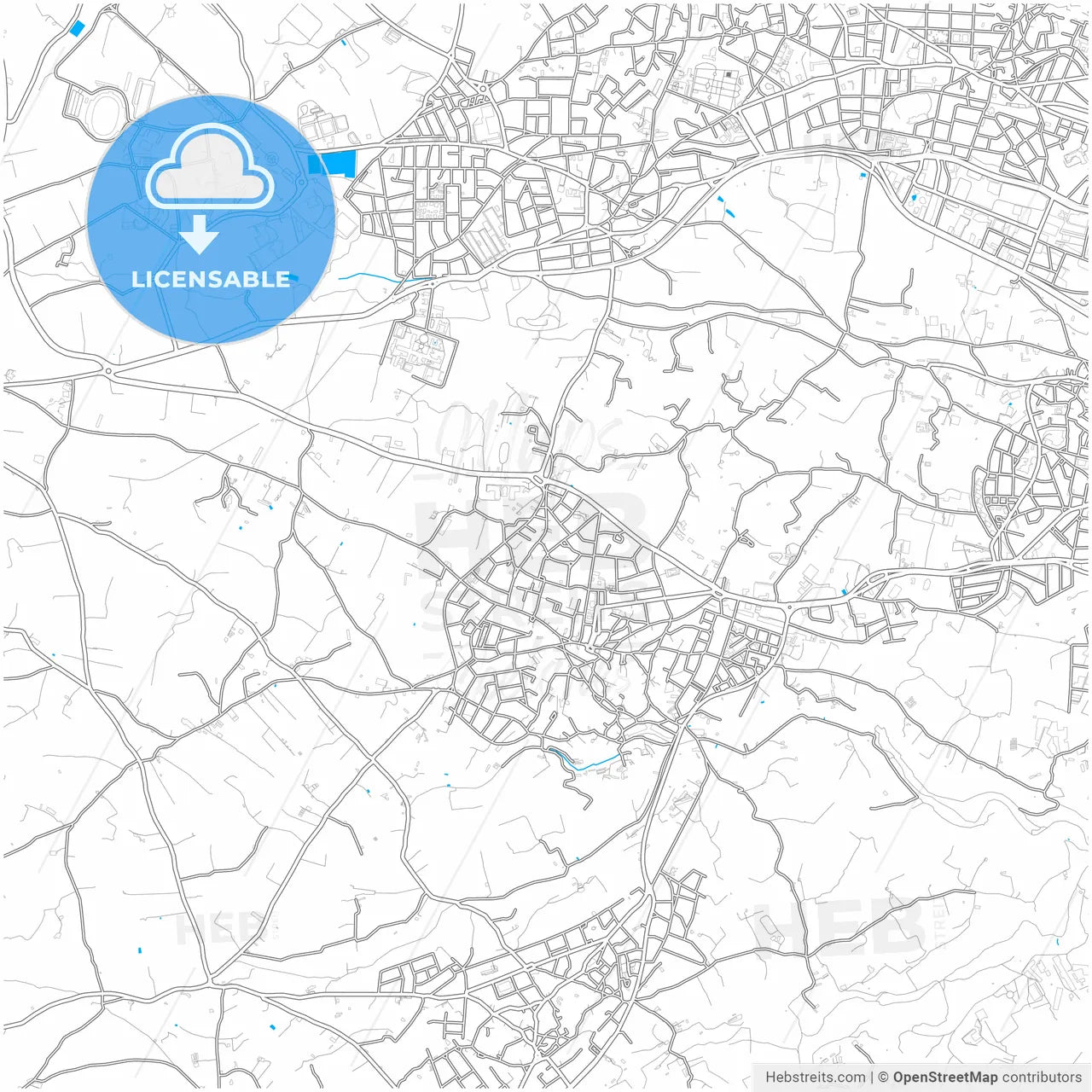 Żebbuġ, Southern Region, Malta, city map with high resolution roads.