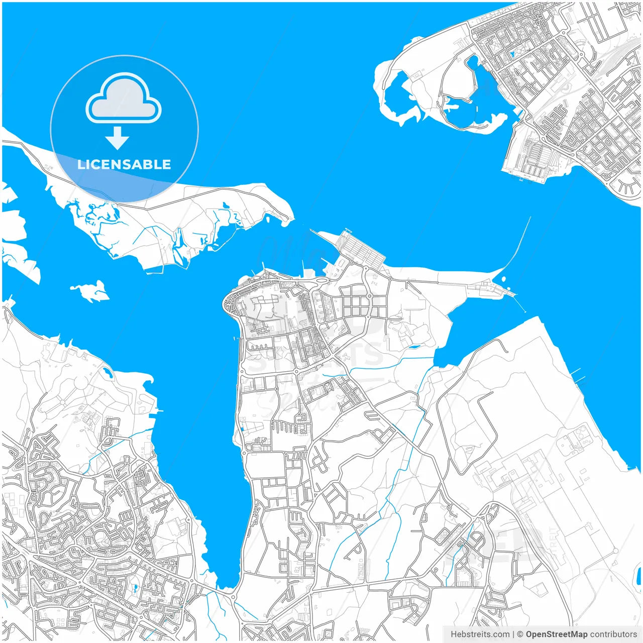 Seixal, Setúbal, Portugal, city map with high resolution roads.