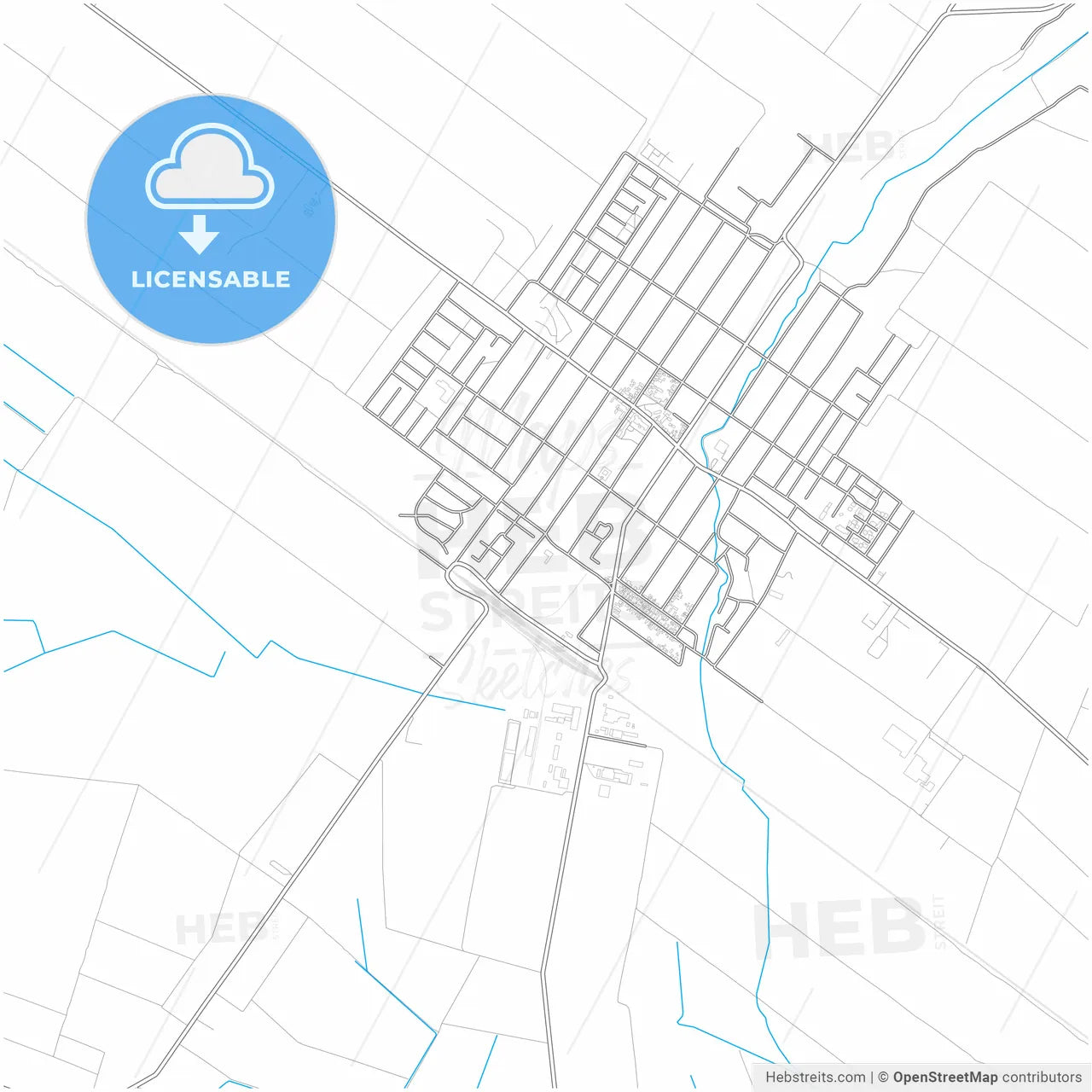 Šid, Srem, Serbia, city map with high resolution roads.