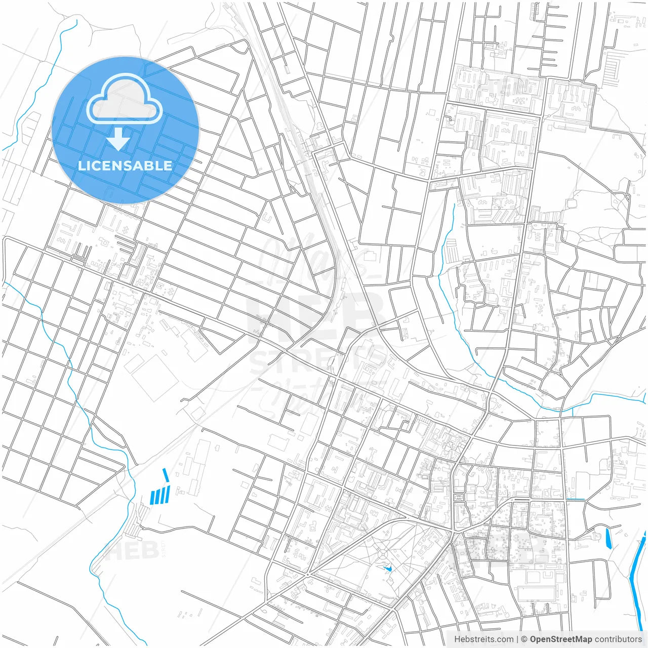 Melitopol, Zaporizhia Oblast, Ukraine, city map with high resolution roads.