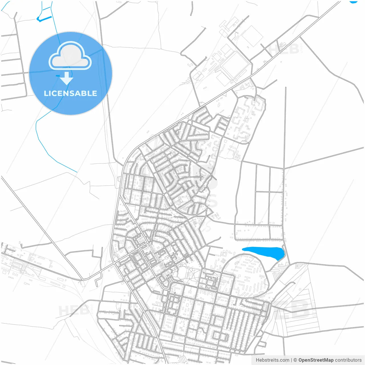 Novovolynsk, Volyn Oblast, Ukraine, city map with high resolution roads.