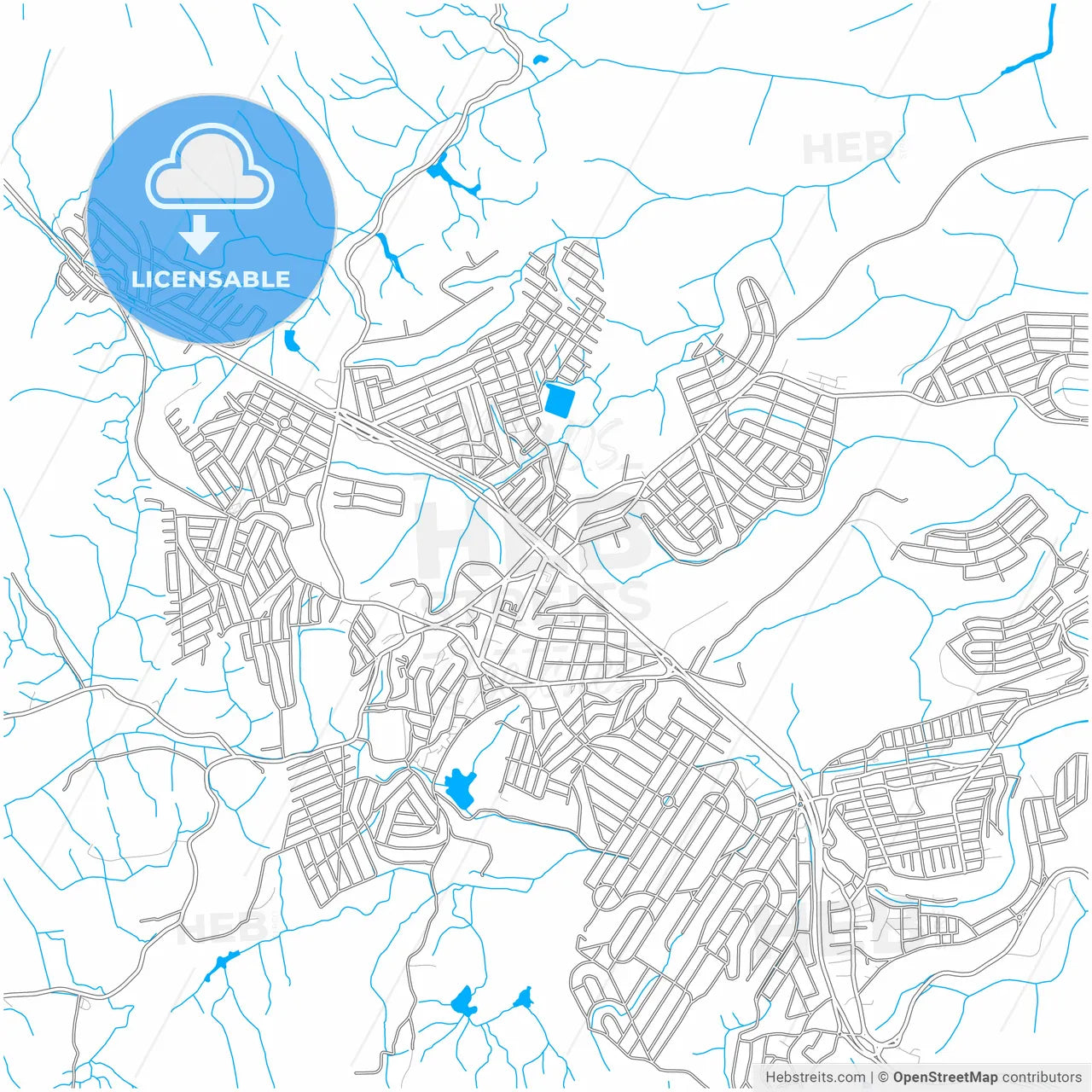 Serra, Brazil, city map with high resolution roads.