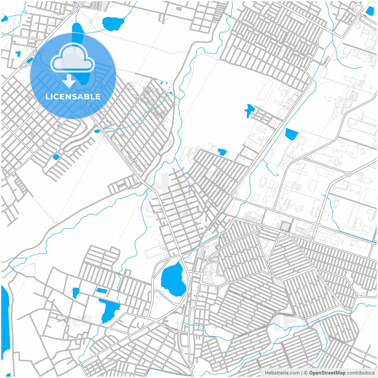 Maracanau, Brazil, city map with high resolution roads.
