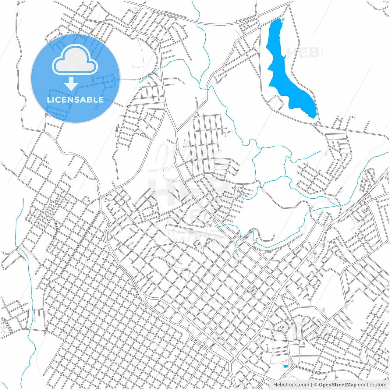 Santana do Livramento, Brazil, city map with high resolution roads.
