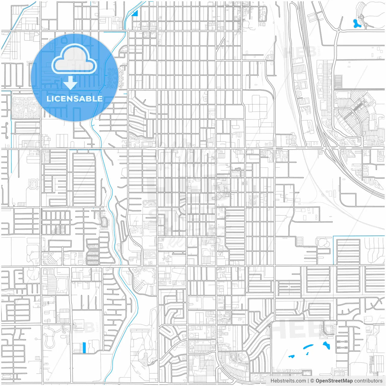 Yuma, Arizona, United States, city map with high resolution roads.