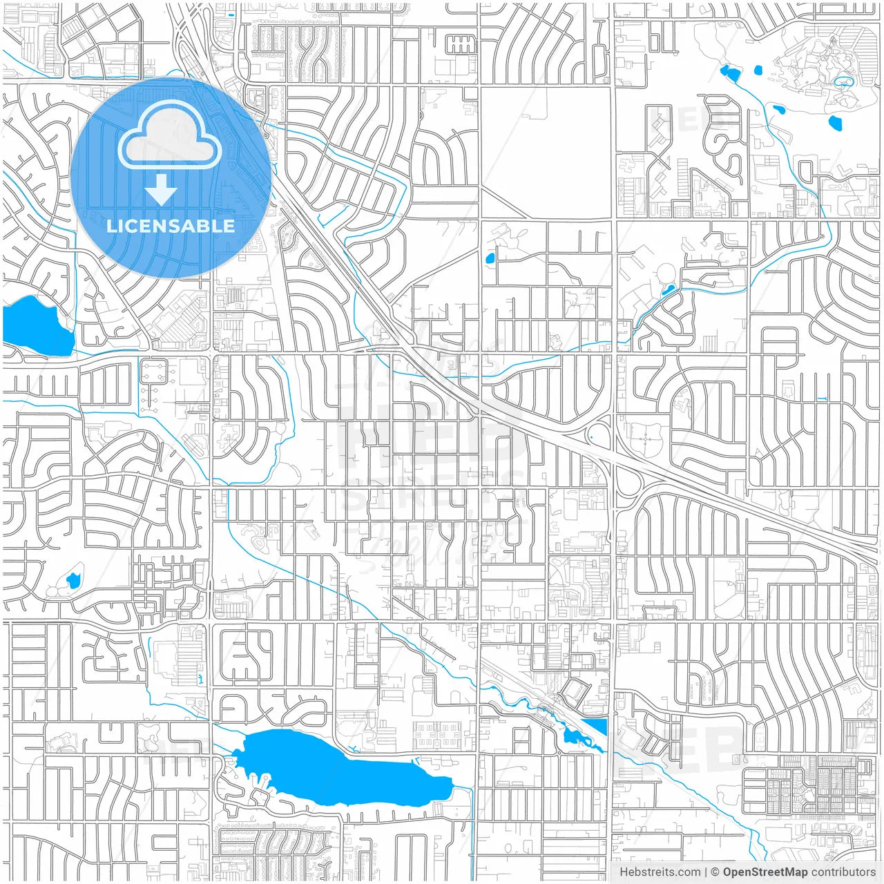 Westminster, Colorado, United States, city map with high resolution roads.