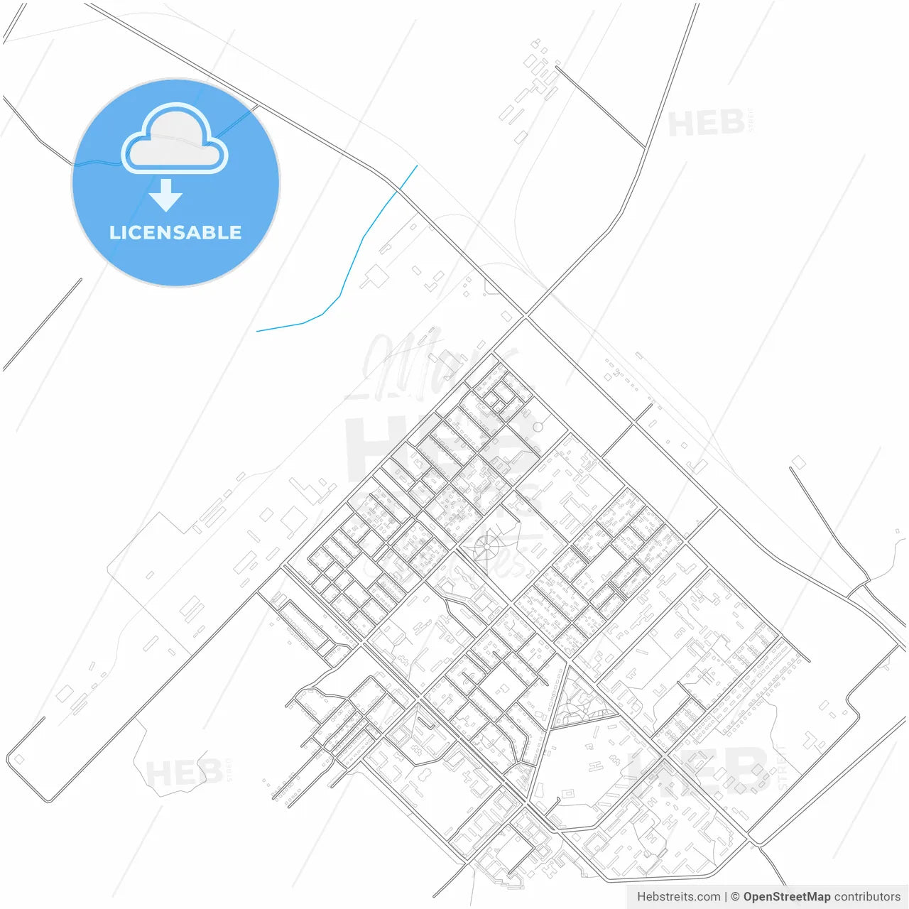 Shakhtinsk, Karagandy Region, Kazakhstan, city map with high resolution roads.