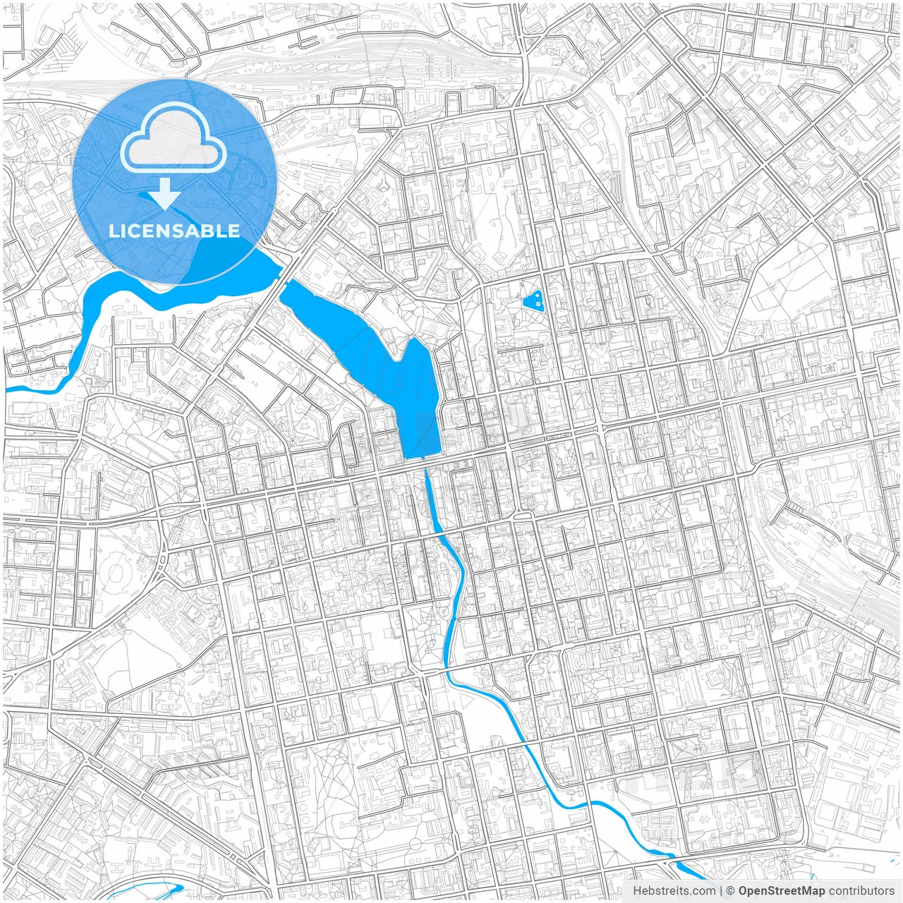 Yekaterinburg, Sverdlovsk Oblast, Russia, city map with high resolution roads.