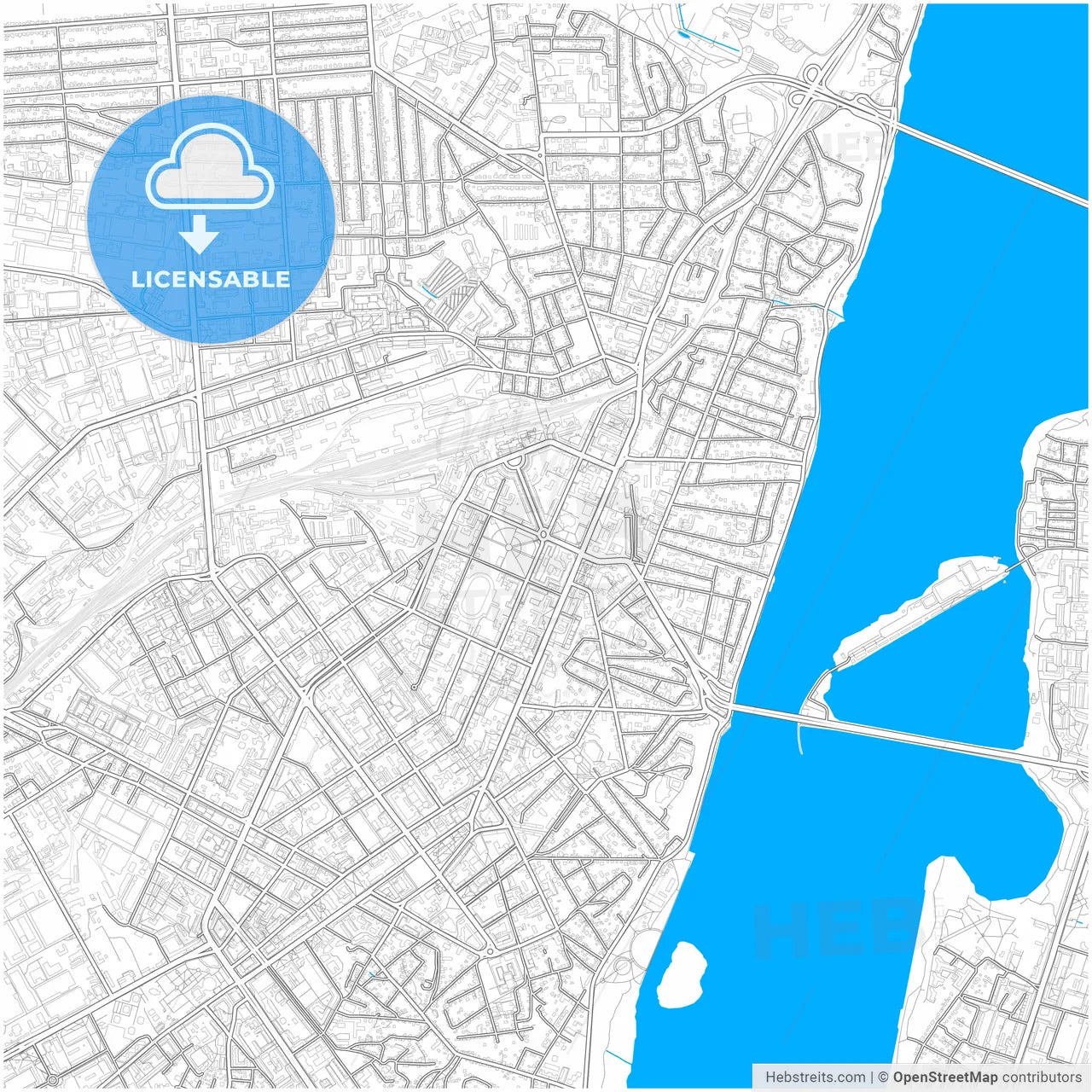 Voronezh, Voronezh Oblast, Russia, city map with high resolution roads.