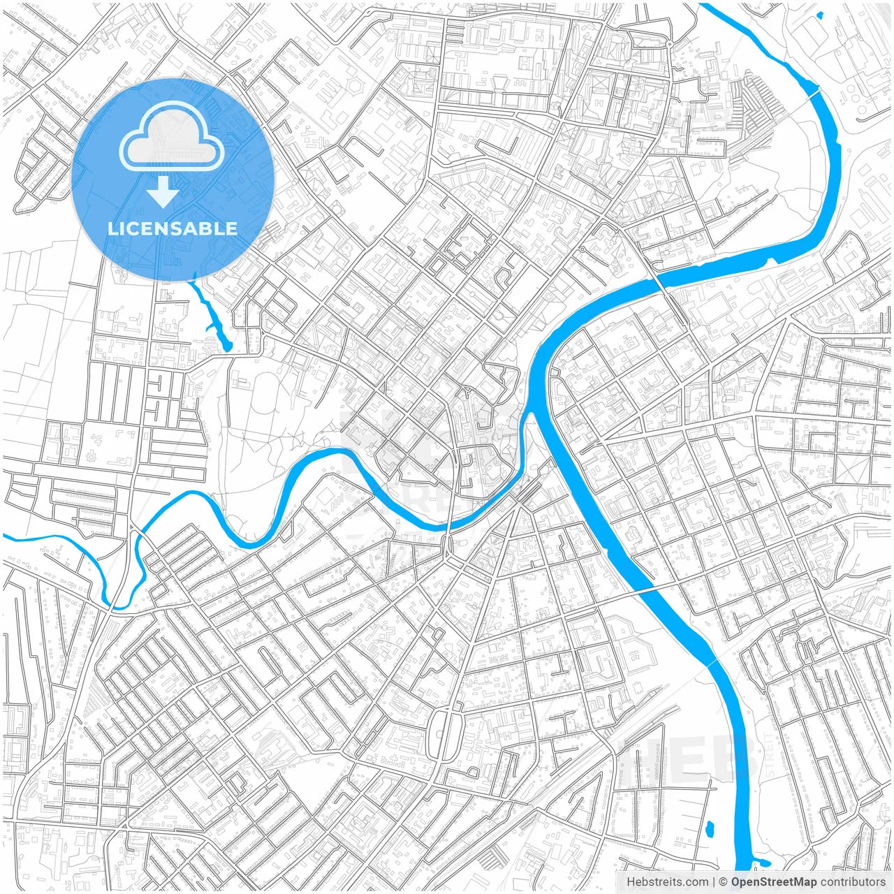 Oryol, Oryol Oblast, Russia, city map with high resolution roads.