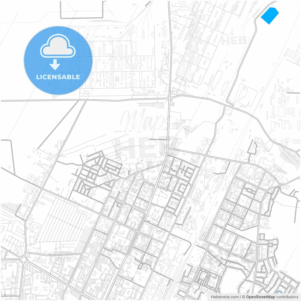 Sterlitamak, Republic of Bashkortostan, Russia, city map with high resolution roads.