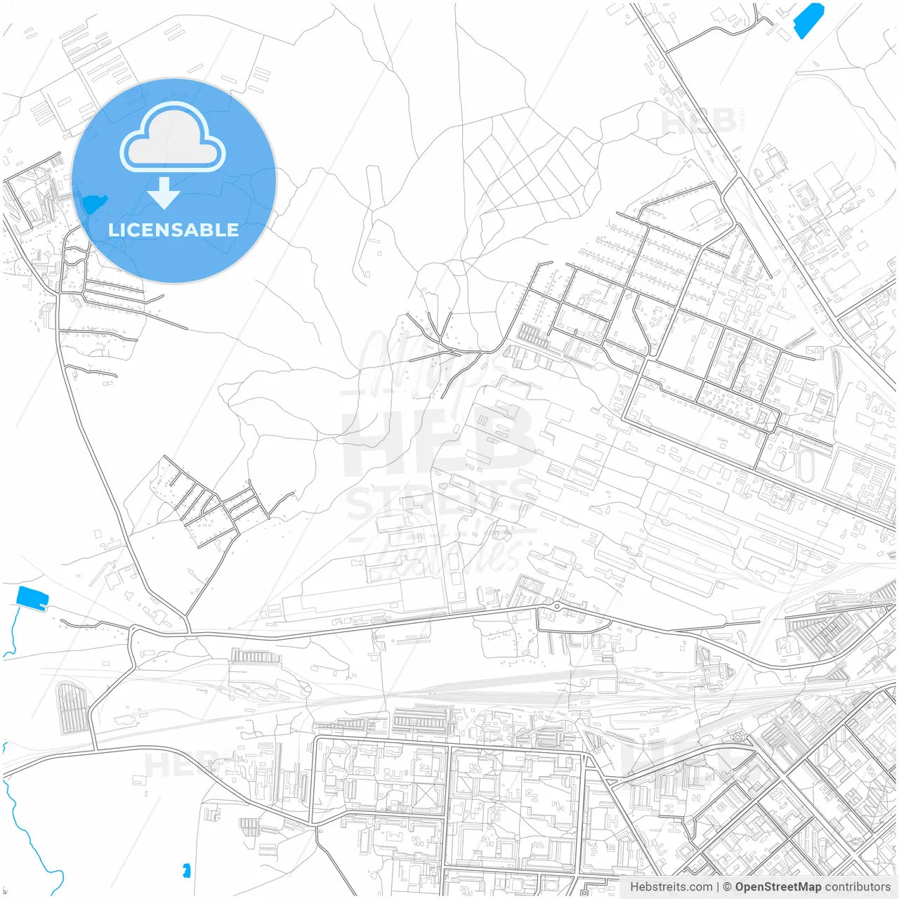 Komsomolsk-on-Amur, Khabarovsk Krai, Russia, city map with high resolution roads.