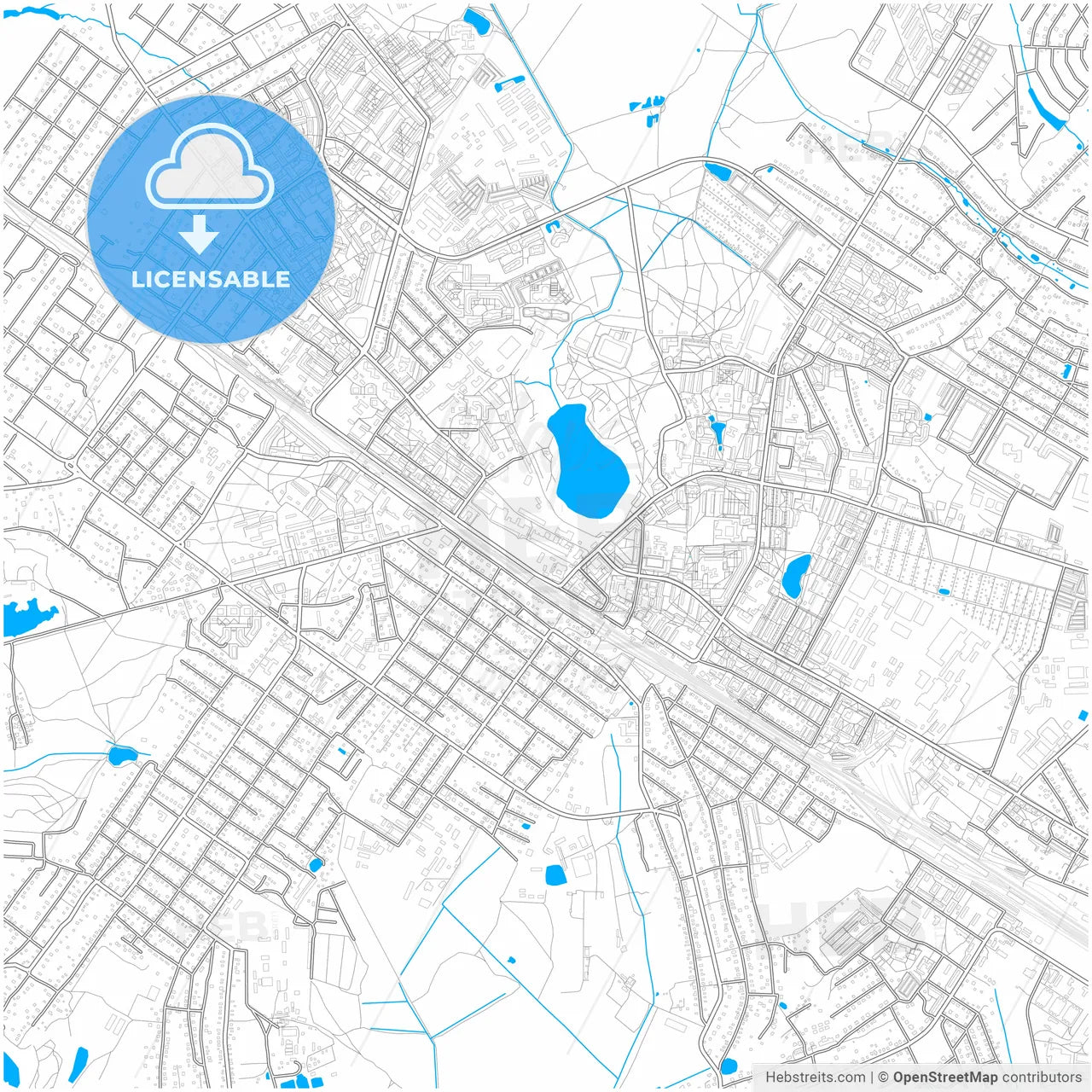 Ramenskoye, Moscow Oblast, Russia, city map with high resolution roads.
