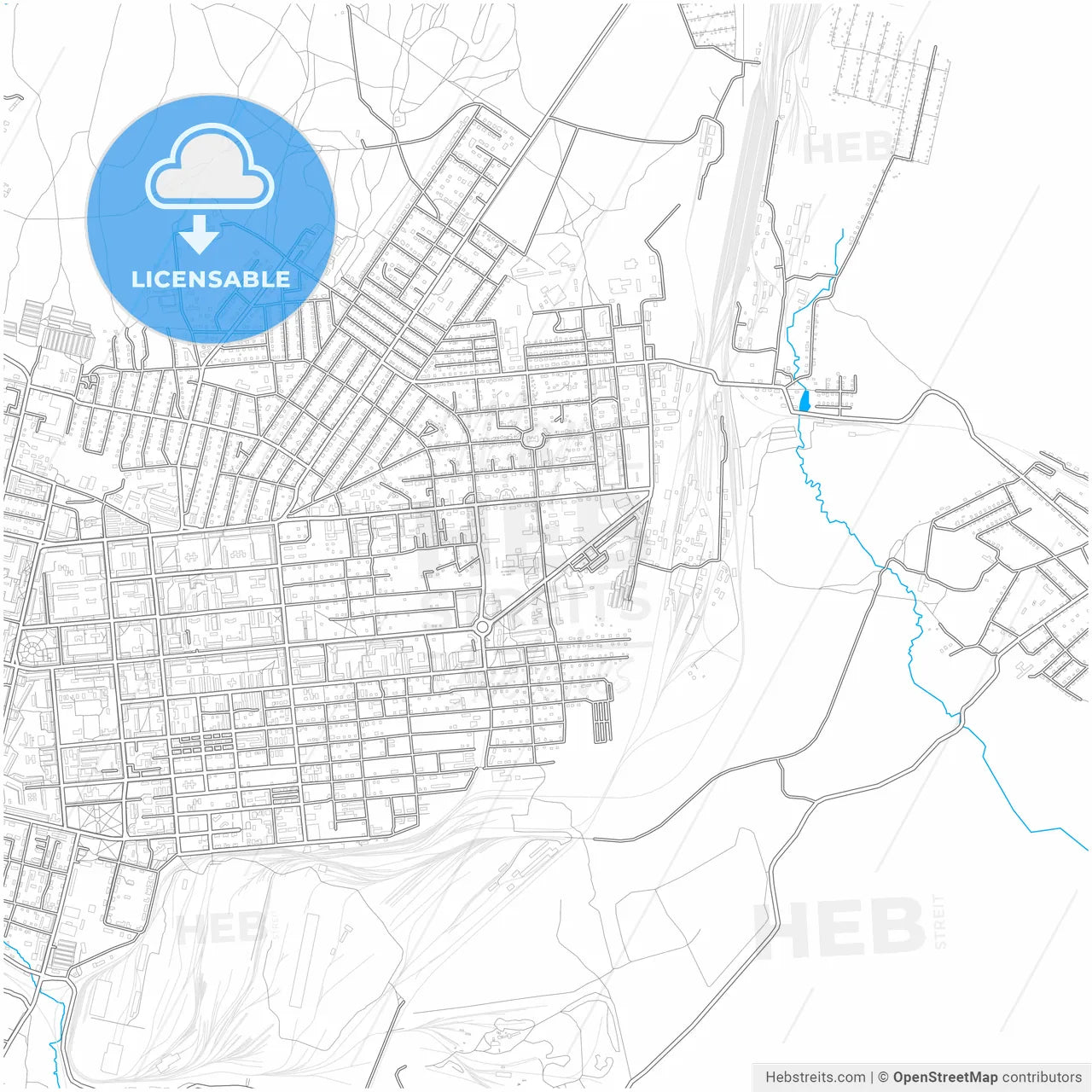 Serov, Sverdlovsk Oblast, Russia, city map with high resolution roads.