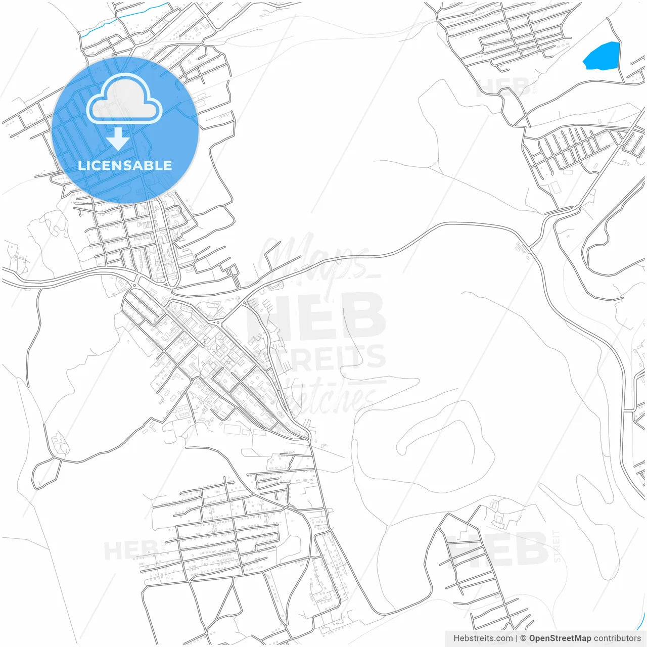 Kiselyovsk, Kemerovo Oblast, Russia, city map with high resolution roads.