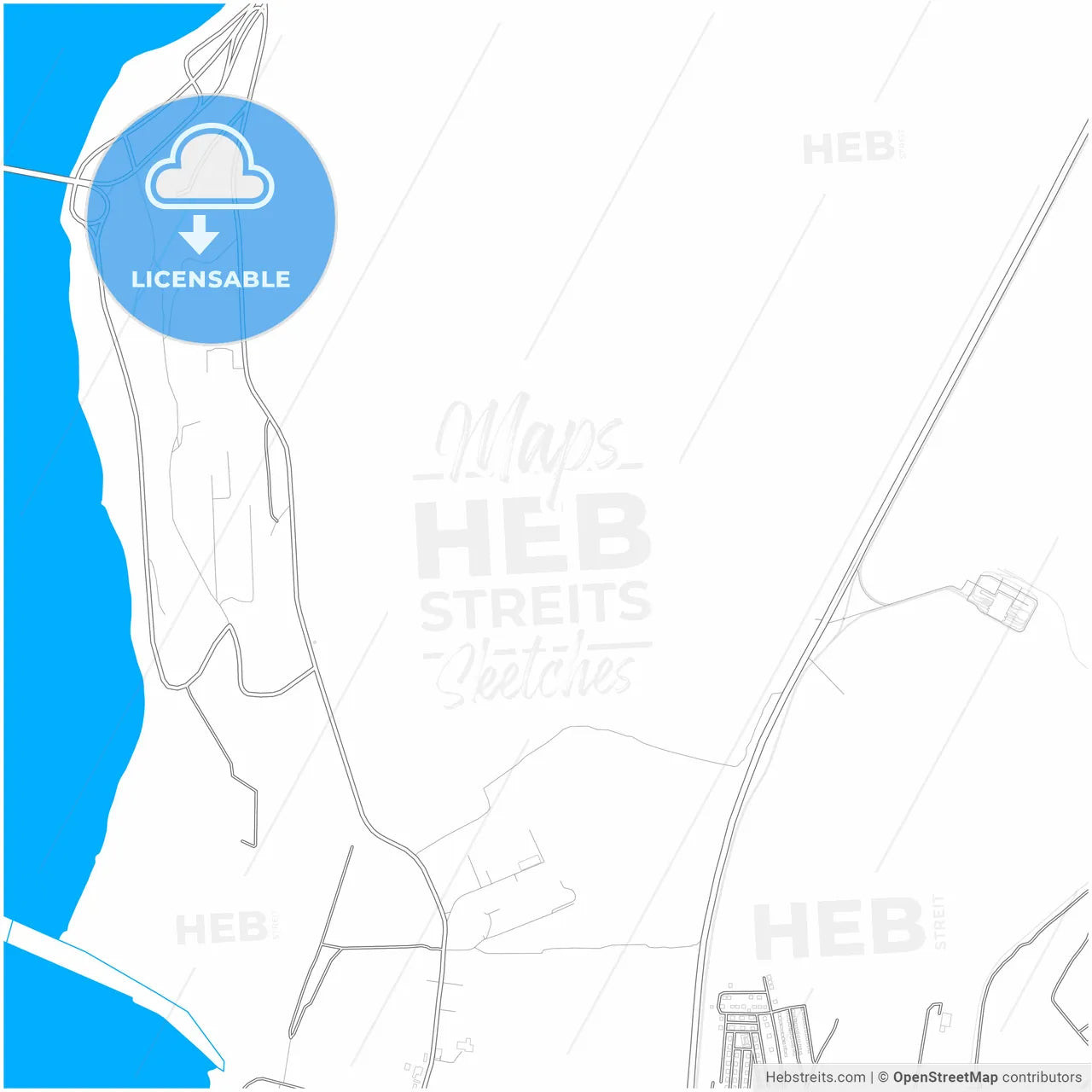 Ust-Ilimsk, Irkutsk Oblast, Russia, city map with high resolution roads.