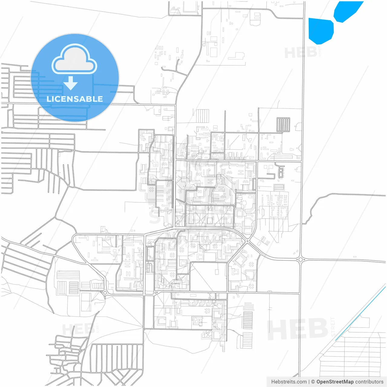 Krasnokamensk, Zabaykalsky Krai, Russia, city map with high resolution roads.