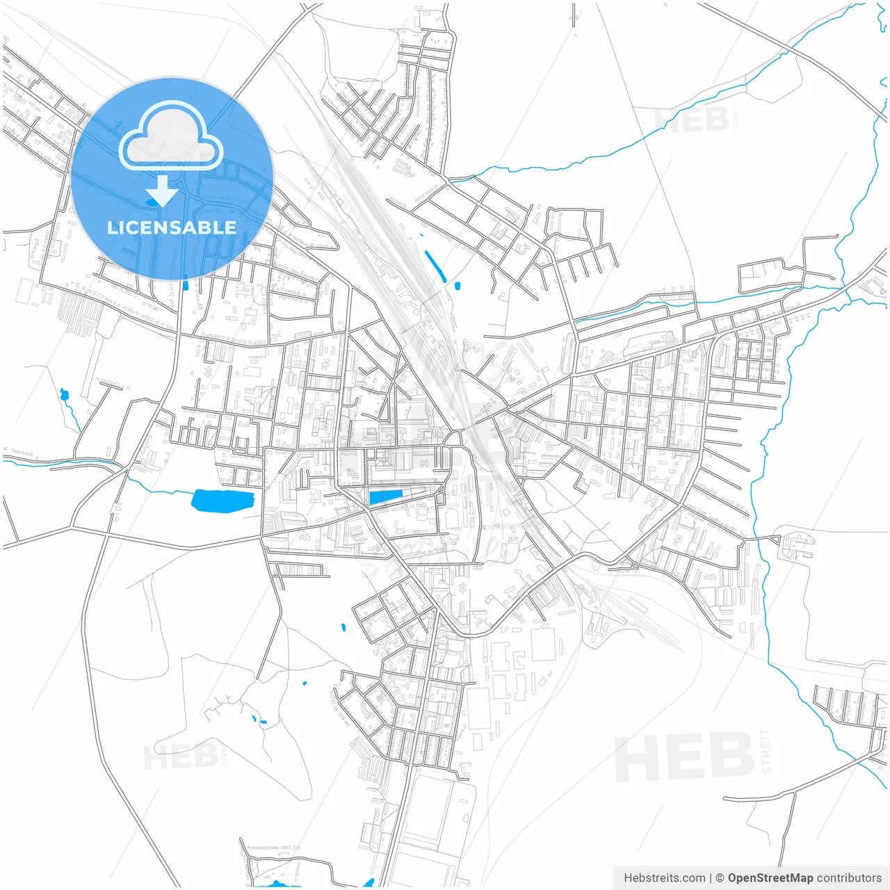 Uzlovaya, Tula Oblast, Russia, city map with high resolution roads.