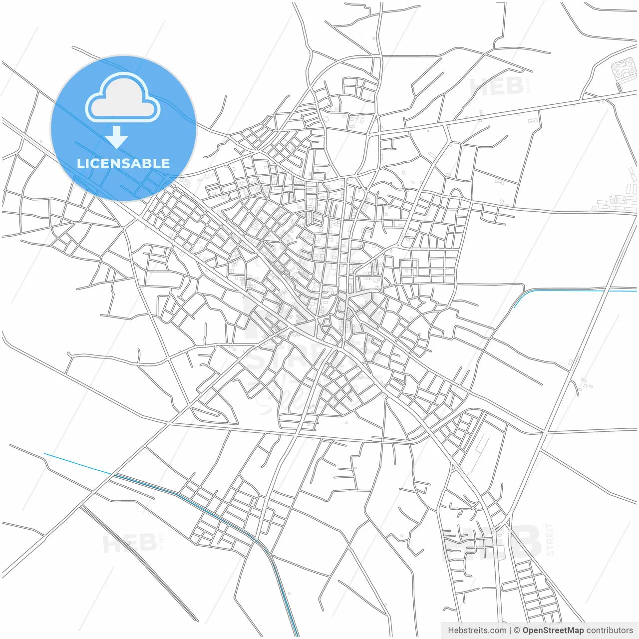 Iğdır, Iğdır, Turkey, city map with high resolution roads.