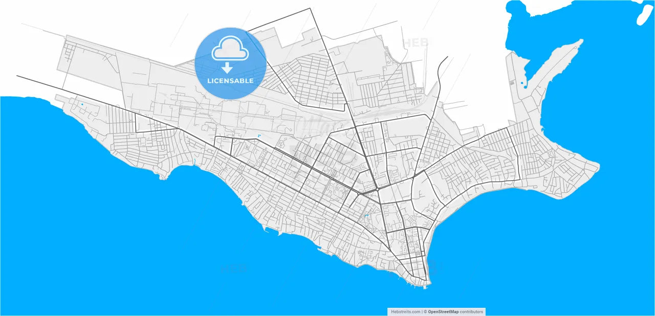 Nikopol, Dnipropetrovsk Oblast, Ukraine, high resolution vector map - Instant download PDF and JPG